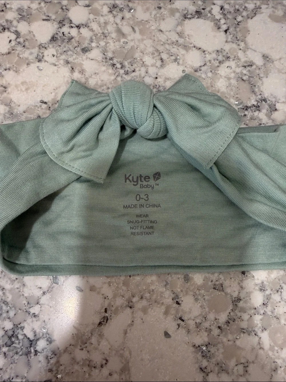Kyte BABY Mint Green Knit Bow Headband